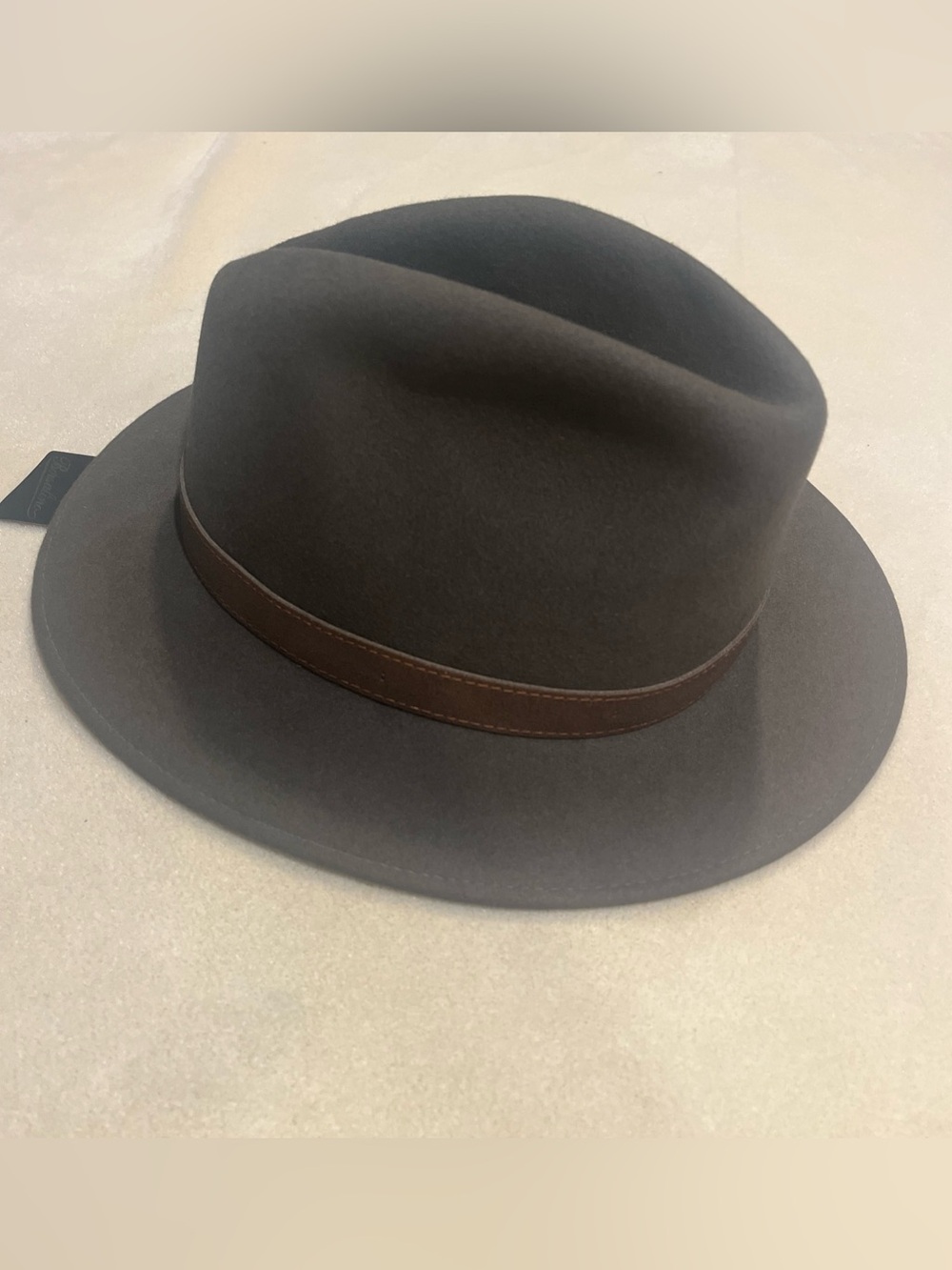 NWT Borsalino Alessandria 1857 Men's Gray Fur Felt Hat Made In Italy Sz 62 7 3/4